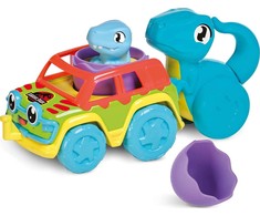 TOMY mašinėlės rinkinys su dinozauru Chase &amp; Roll Raptors, E73251