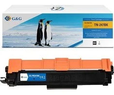 Su G&amp;G suderinami dažai su Brother TN247BK, NT-PB247BK, juodi, 3000s