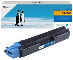 G&amp;G suderinamas toneris, skirtas Kyocera TK590C, NT-CKTK590C, žydras, 5000s