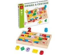 Tooky Toys Medinis matematikos rinkinys su laikrodžiu ir skaičiais