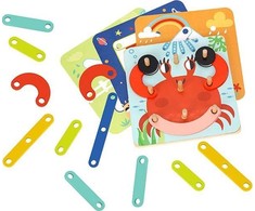 Dėlionė Tooky Toys Paimtas žaislinis medinis galvosūkių pagalvėlės PEGS Gyvūnų modeliai, skirti reprodukcijai FSC sertifikatas