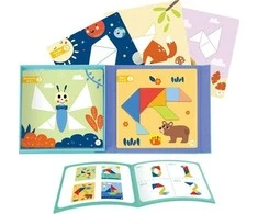 Tooky Toys Medinė dėlionė Tangram TOOKY TOY