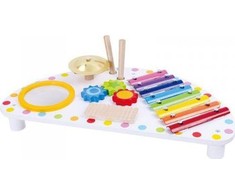 Tooky Toys Paimtas žaislinis daugiafunkcinis instrumentas Muzikinis centras ksilofonas Tarka trębek būgno plokštelė