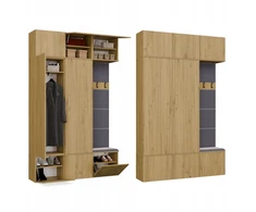 Top E Shop HAGA III 2SZ1W Wardrobe – Artisan Oak
