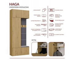 Top E Shop HAGA II 1SZ1W Wardrobe – Artisan Oak