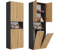 Top E Shop Topeshop NEL 2K DK ANT/ART KP vonios spintelė, grafitas, ąžuolas