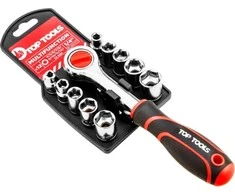Top Tools Klucze 1/4 colio lizdinių raktų rinkinys, 12 vnt.