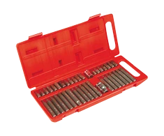 Antgalių rinkinys TOP TOOLS 40 vnt. (Spline, Torx, šešiakampiai)
