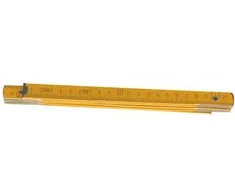 Top Tools Metras medinis 1 m., sulankstomas, geltonas