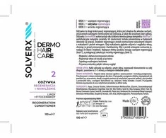 Topa SOLVERX Dermo Hair plaukų kondicionierius regeneruoja ir drėkina 150 ml