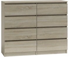 Top E Shop Komoda - Topeshop M8 Sonoma 3 Stalčių, Balta