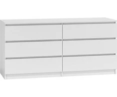 Top E Shop Baldų Komoda - Topeshop M6 140 Biel 2x3, Balta