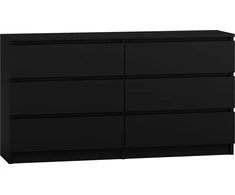 Top E Shop Baldų Komoda - Topeshop M6 140 Juoda 2x3, Balta
