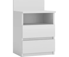 Top E Shop Naktinis Staliukas - Topeshop M1 Biemat 2 Stalčių, Balta