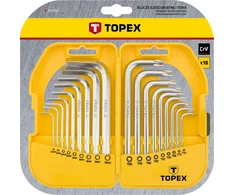 Klucze Šešiakampiai ir „Torx“ raktai, 18 vnt. rinkinys
