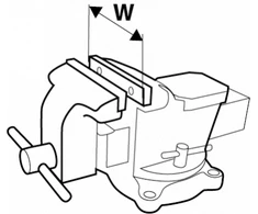 Spaustuvas su priekalu Topex, 100mm