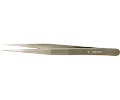 Pincetas TOPEX 32D425, tiesus, 135 mm, anglinis plienas