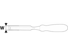 Staliaus kaltas TOPEX 8 mm, plastikinė rankena