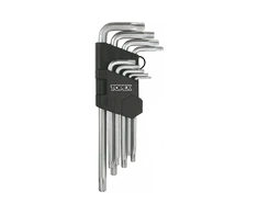 Topex Torx stiebo veržliarakčio komplektas L T10-T50 9vnt.