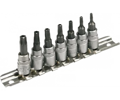 Torx Antgalių Rinkinys TOPEX 39D378 (7 vnt., T10-T40, 1/4"