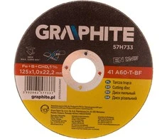 Graphite Topex Pjovimo diskas metalui 125x1,0x22,2mm, 41 A60-T-BF, INOx 10vnt. 55H572