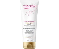 Topicrem Ultra-Moisturizing Pearly Body drėkinamasis kūno kremas sausai ir dehidratuotai odai, 75 ml