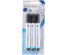 Topwrite - Dry erase lentos žymeklis 3 vnt. (juoda)