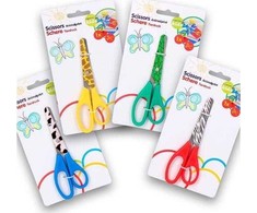 Topwrite – 13 cm žirklės su gyvūnų raštu (žalia)