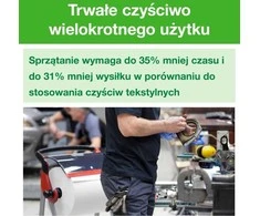 Tork - Daugiafunkcinė neaustinė valymo šluostė sunkiai nešvarumams, 1 sluoksnio, aukščiausios kokybės, W1 - balta