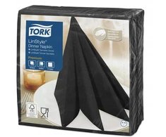 Tork Servetėlės LINSTYLE Dinner, juodos, 39 x 39 cm, 50 vnt, 478726