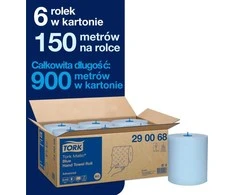 Mėlyna Popieriniai rankšluosčiai Tork Matic Soft Mėlyna Advanced H1 (290068), 2 sluoksniai, melsvos spalvos, 150m, 612 lapelių