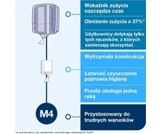 Popierinių rankšluoščių dozatorius TORK Reflex M4, 255 x 239 x 331 mm, balta sp. (473190)