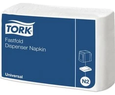 Tork - Baltos dozavimo servetėlės ​​- N2 Fastfold