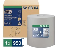 Valymo šluostė „Tork W1“, pramoninė, pilka, 950 lapelių