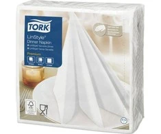 Servetėlės TORK Linstyle, 1 sl., 50 vnt., 39 x 39 cm, baltos spalvos
