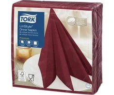 Vakarienės servetėlės Tork LinStyle® tamsiai raudonos spalvos