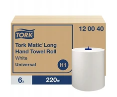 Tork Matic 120040 – popierinis rankšluostis ritinyje (H1 sistema) 220 m – 6 ritinėliai
