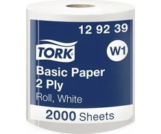Tork Tork - Popieriaus ritinys pagrindinėms užduotims, baltas, perdirbtas popierius - 680 m