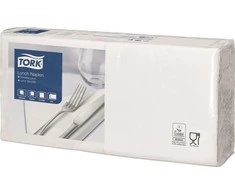 Servetėlės Tork (477149), pietų servetėlės, 2 sluoksniai, 200vnt., baltos spalvos