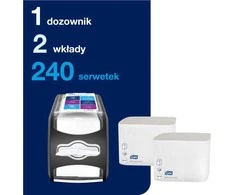 Tork Xpressnap Fit - Pradinis rinkinys - Stalinis servetėlių dozatorius + 2 servetėlių įdėklai