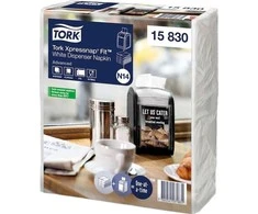 Servetėlės Tork Xpressnap Fit, N14 (15830), 2 sluoksnių, baltos spalvos, 6 pak