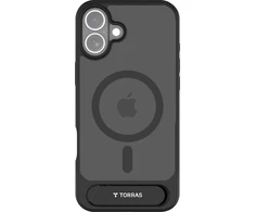Dėklas Torras Pstand Series Case for iPhone 16 Plus (juodas)