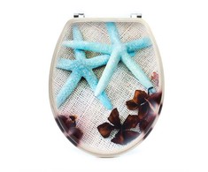 Toya TOILET COVER P783 WITH SEA STARS