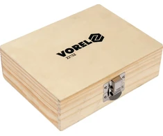 VOREL medienos pjaustytuvų rinkinys, 12 vnt., kotas 6 mm, 22552