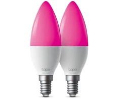 TP-Link Tapo L430C(4-pack) išmanioji WiFi reguliuojamo ryškumo LED lemputė (spalvinga, 2500K-6500K, 470lm, 2.4GHz, E14)