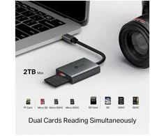 TP-Link UA440C adapteris iš C tipo į SD ir Micro SD kortelių skaitytuvą, Juodas EU