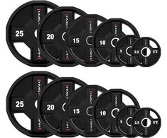 HMS TPC SET Rinkinys TALERZY OLIMPIJSKICH POLIURETANOWYCH 2 x 2.5 - 25 KG CPU - 155KG HMS