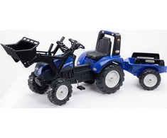 Mėlyna Pedalinis traktorius su priekaba FALK New Holland Mėlyna nuo 3 metų