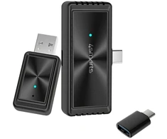 Automobilinis adapteris 4smarts transmiteris ekrano atvaizdavimui (Screen Mirroring) CarPlay juodos spalvos