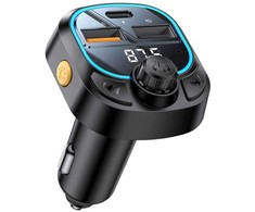 Siųstuvas FM Yesido BT5.3 - FM siųstuvas Y70 15W LED USB-2xA+C + MicroSD, Juodas / Juodas